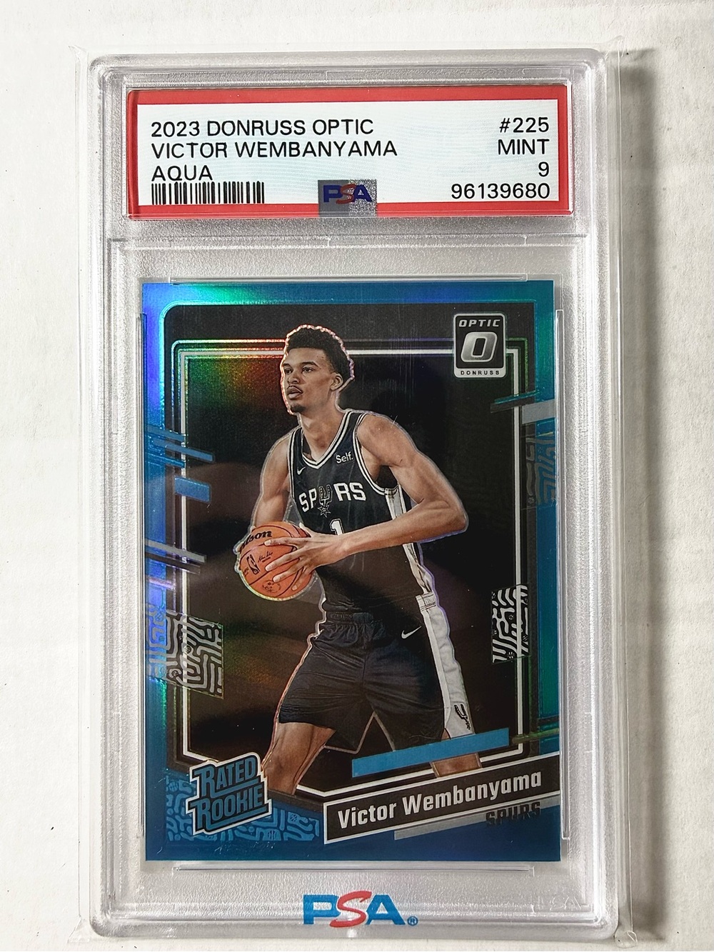 Panini Aqua Victor Wembanyama Rookie Card PSA 9 59/249